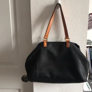 Antonio Melani black and leather tote purse